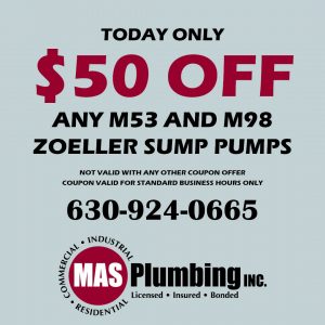 $50 off sump pumps today only